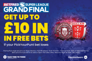 Read more about the article Super League Grand Final betting offer: Place a PickYourPunt bet with Betfred on Wigan Warriors v Hull KR and get 100% of your stake back in Free Bets if it loses