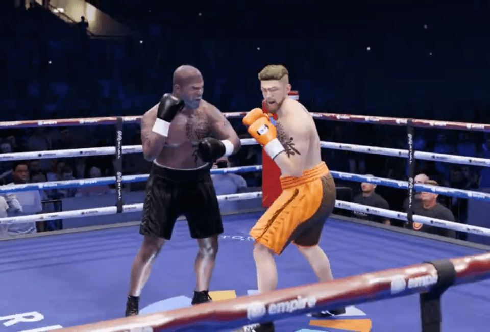 You are currently viewing Mike Tyson vs Jake Paul simulation ends in vicious 75-second knockout as fighter left sprawled out on the canvas