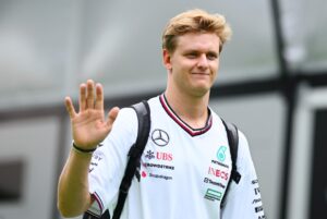 Read more about the article Mick Schumacher’s bid at F1 return in Lewis Hamilton’s car on dad’s record track ends in disaster