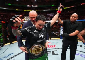 Read more about the article ‘She hates that’ – Married couple set to share octagon at UFC 307 as one defends title