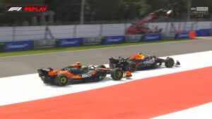 Read more about the article Max Verstappen given huge penalty after ‘dangerous’ Lando Norris collision as McLaren accused of ‘whinging’ at Mexico City Grand Prix