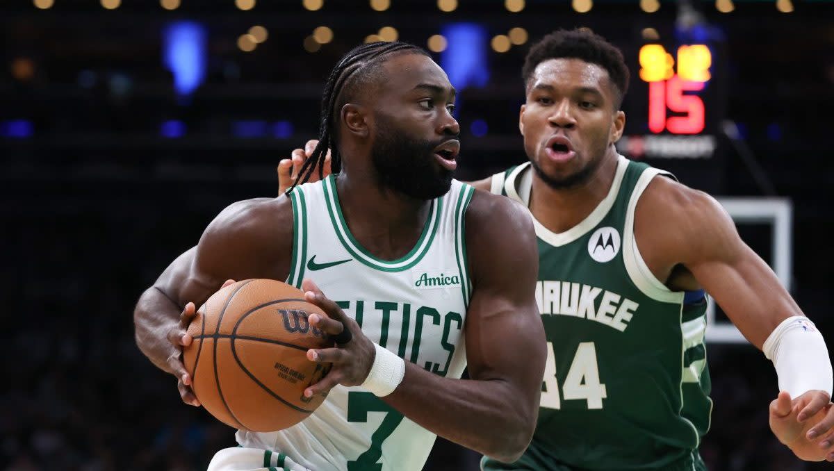 You are currently viewing Jaylen Brown fires back at Nike for ‘childish’ Giannis reference