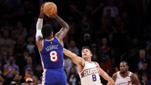 Read more about the article 3 observations after George misses game-tying jumper try in debut, Sixers fall to Suns