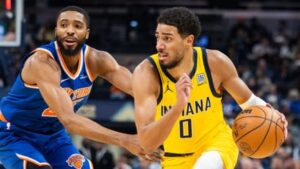 Read more about the article Knicks unable to slow down Tyrese Haliburton, Pacers in 132-121 loss