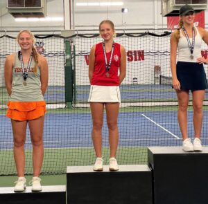 Read more about the article Lourdes Academy sophomore Quandt becomes first girls tennis player to podium at state for Knights this century