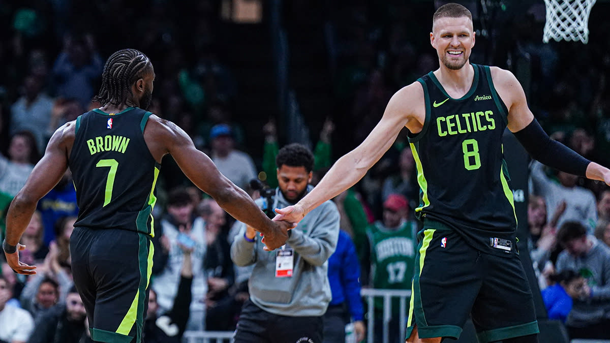 You are currently viewing Celtics ooze familiar machismo with Porzingis back on the court