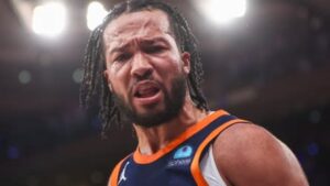 Read more about the article Jalen Brunson’s clutch bucket, Mikal Bridges’ game-sealing block push Knicks to win over Nets