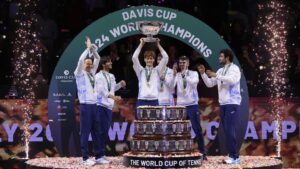 Read more about the article Jannik Sinner caps dream year by leading Italy to second straight Davis Cup title