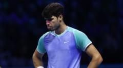 Read more about the article Alcaraz near ATP Finals exit after losing to Zverev