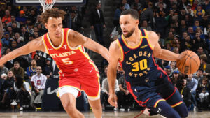 Read more about the article Warriors clean up worst bad habits in dominant win over Hawks