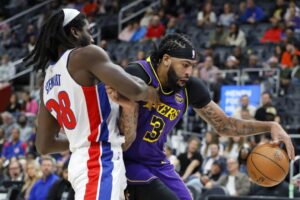 Read more about the article Anthony Davis and LeBron James can’t mask Lakers’ issues in loss to Pistons