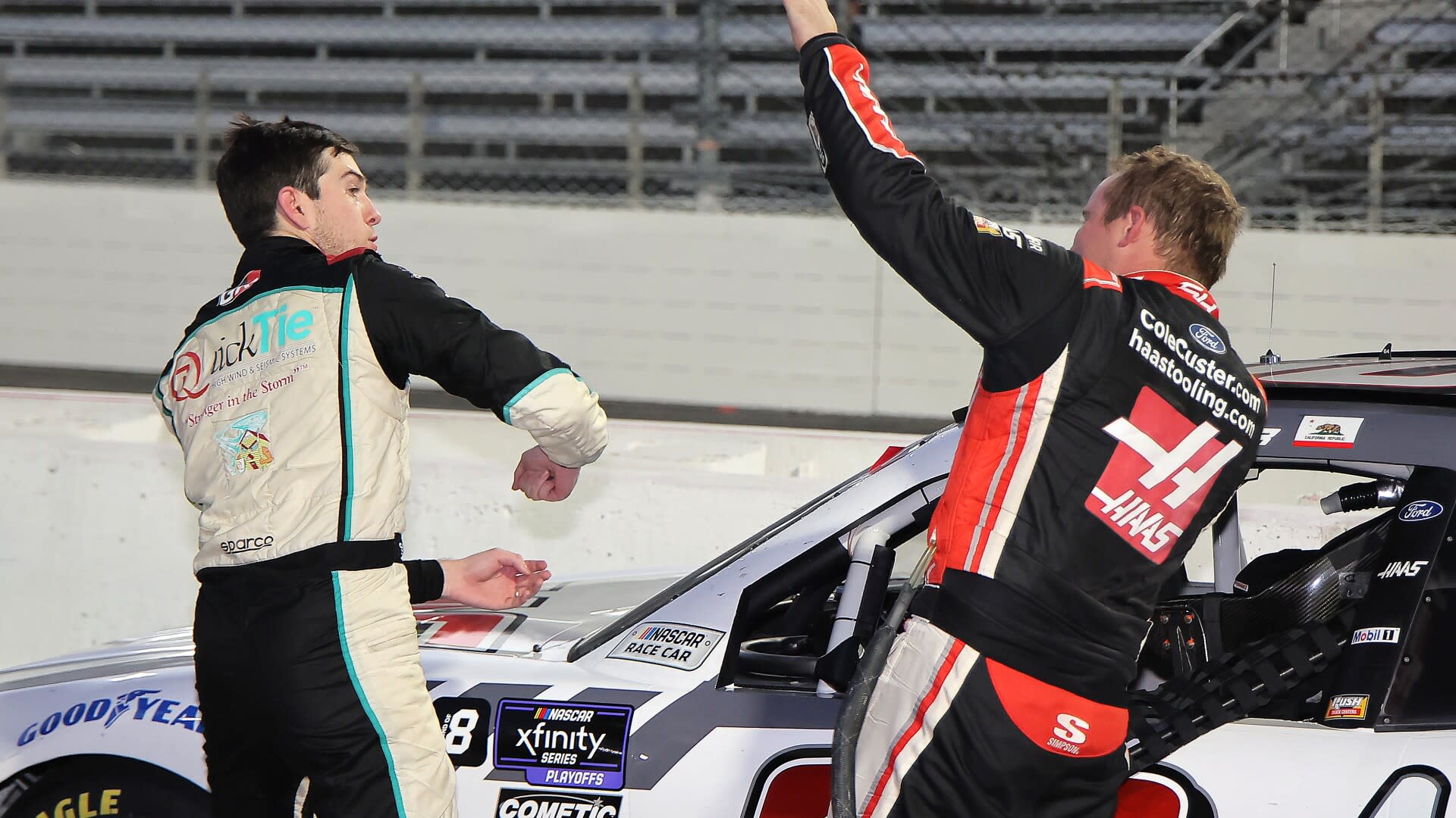 You are currently viewing Chandler Smith strikes Cole Custer after NASCAR Xfinity playoff race at Martinsville