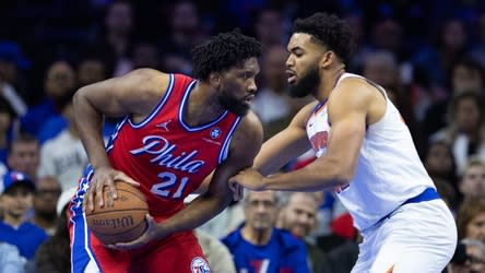 Read more about the article Karl-Anthony Towns leads Knicks to 111-99 win over 76ers to open NBA Cup play