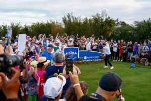 Read more about the article Caitlin Clark mania in full force on LPGA as WNBA star plays alongside Nelly Korda, Annika Sorenstam