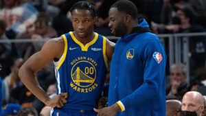 Read more about the article Draymond believes media blew Kuminga’s ‘benching’ out of proportion