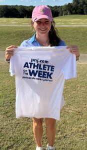 Read more about the article West Florida golfer Abby Vernier wins latest PNJ Athlete of the Week award