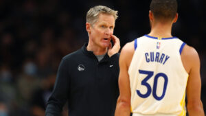 Read more about the article Kerr explains minutes strategy for Steph in Warriors’ loss to Nets