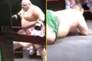 Read more about the article Butterbean left opponent flopping like a fish on the canvas in bizarre final pro boxing KO win