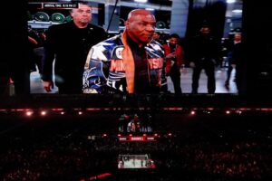 Read more about the article ‘Not what we expected’ – Mike Tyson’s bare backside shown on live broadcast as fans are shocked before Jake Paul fight