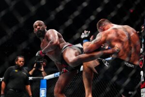 Read more about the article Jon Jones blasts out Stipe Miocic with sickening spinning kick knockout at UFC 309 and hints at Tom Aspinall fight