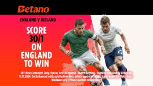 Read more about the article England v Republic of Ireland betting offer: Get 30/1 on England to win with Betano