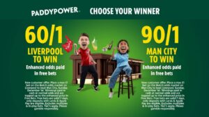 Read more about the article Liverpool v Manchester City betting offer: Get 60/1 on Liverpool to win or 90/1 on Manchester City to win with Paddy Power