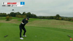 Read more about the article ‘My heart!’ – Harry Kane nearly hits first ever hole-in-one in incredible style in YouTube game with Rick Shiels