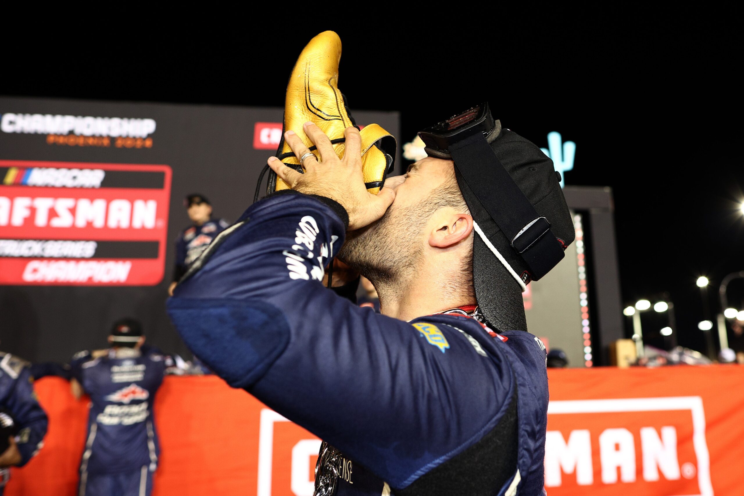 You are currently viewing Ty Majeski celebrates a NASCAR truck title, recalls his wild ride, honors those who helped on the way