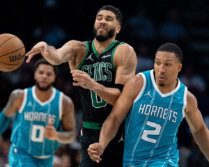 Read more about the article Hornets’ Grant Williams ejected after tackling former teammate Jayson Tatum in Celtics’ 124-109 win