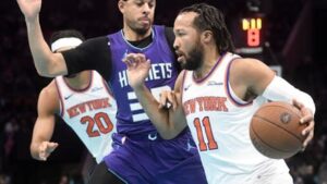 Read more about the article Knicks narrowly escape with 99-98 come-from-behind win over Hornets