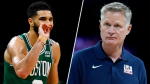 Read more about the article Kerr jokes how Celtics fans, disgruntled over Tatum, will greet him