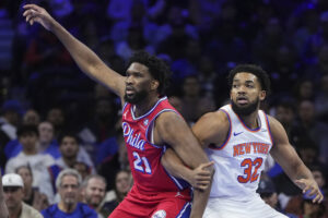 Read more about the article Joel Embiid sluggish, struggles in 76ers return in lopsided loss to Knicks