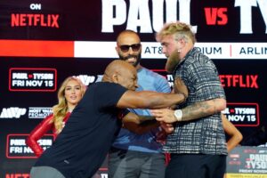 Read more about the article Jake Paul claims Mike Tyson fight will break staggering 22-year boxing record