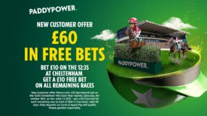 Read more about the article Paddy Power Gold Cup Day: Bet £10 get £60 in free bets on Cheltenham