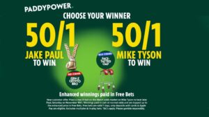 Read more about the article Jake Paul vs Mike Tyson betting offer: Pick your winner at 50/1 on Paddy Power