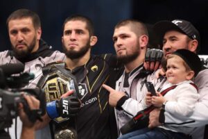 Read more about the article ‘Unbelievable’ Khamzat Chimaev earns big praise off Team Khabib for jaw-breaking UFC victory – and Joe Rogan agrees