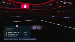 Read more about the article Bizarre reason sees start of Bayern Munich’s Champions League game get delayed