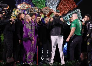 Read more about the article Tyson Fury refuses to speak after weigh-in for Oleksandr Usyk rematch as he leaves without doing interview