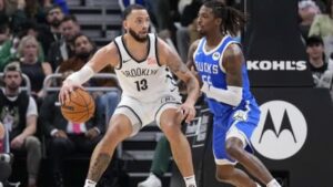 Read more about the article Nets pull ahead in fourth quarter, come away with 111-105 win over Bucks