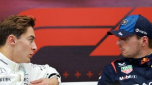 Read more about the article Russell promoted to Qatar pole by Verstappen grid penalty