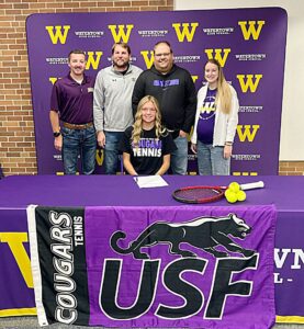 Read more about the article Watertown’s Ellie Zink signs to play women’s tennis for the University of Sioux Falls