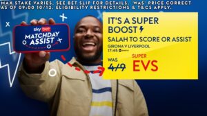 Read more about the article Girona vs Liverpool Super Boost: Salah to score or assist NOW EVENS on Sky Bet