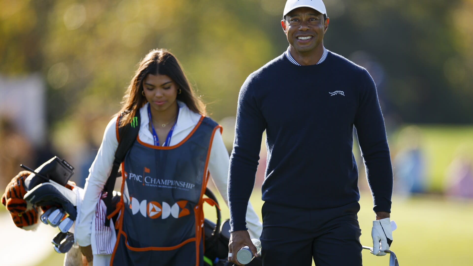 You are currently viewing What rust? Team Woods shoots 59, shares lead at PNC Championship