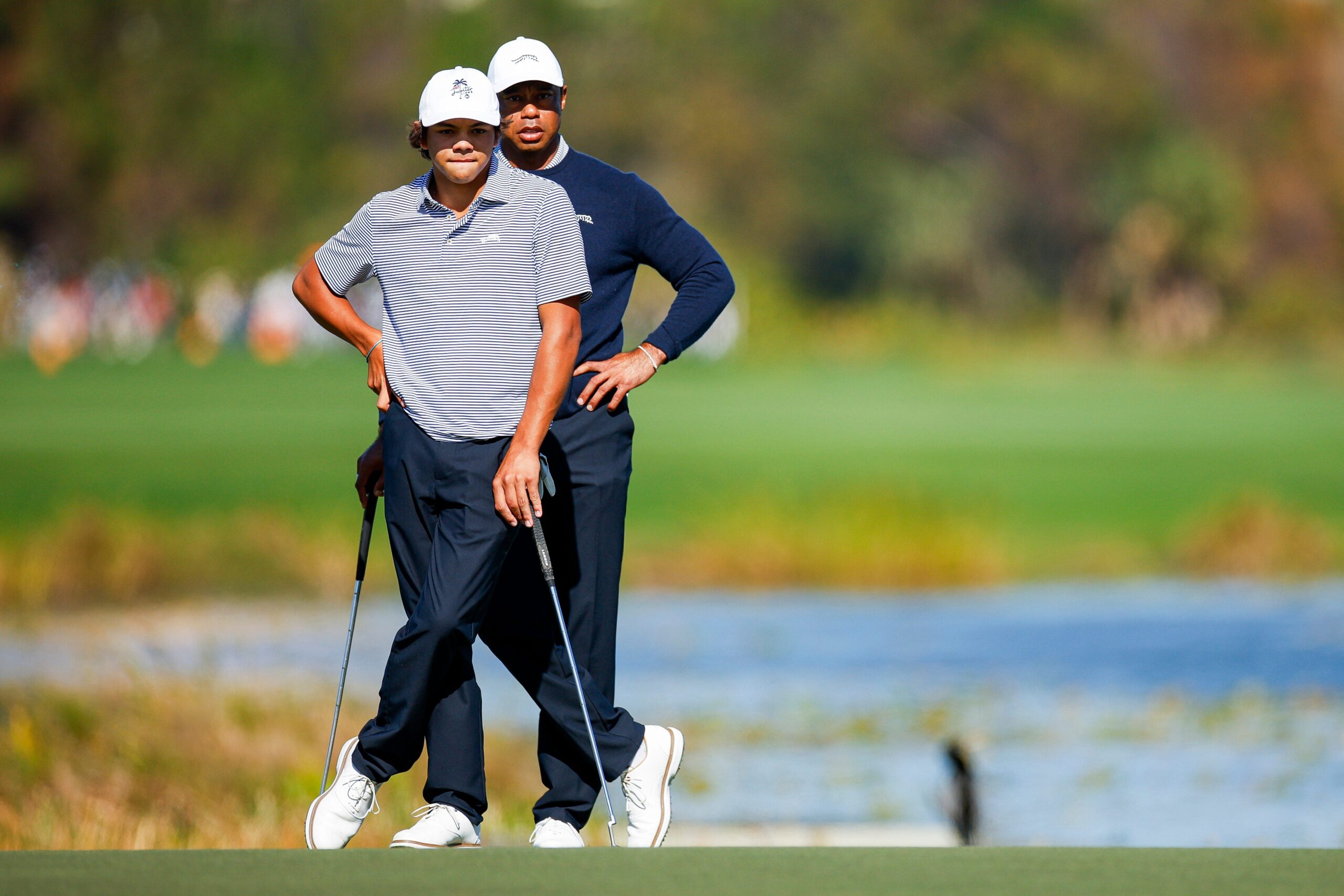 You are currently viewing 6 photos of Tiger Woods and son Charlie from the PNC Championship opening round