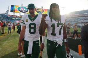 Read more about the article Aaron Rodgers closes in on New York Jets history but wide receiver row leaves team with a huge call to make