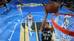 Read more about the article Thunder and Bucks win to reach NBA Cup semi-finals