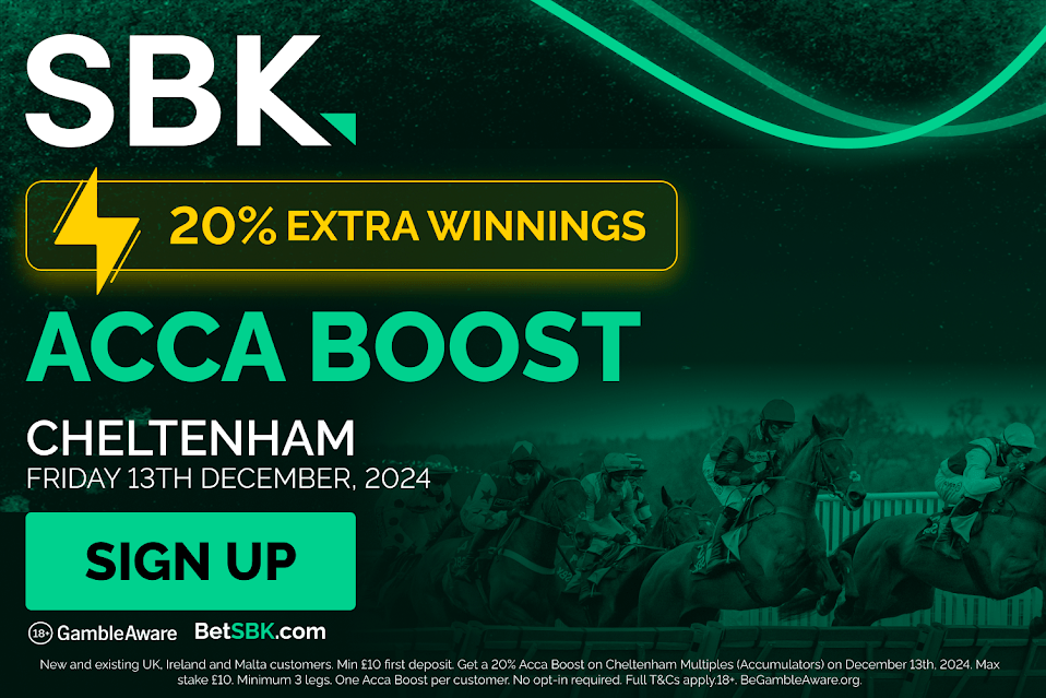 You are currently viewing Racing betting offer: Get a 20% Acca Boost on Cheltenham Multiples with SBK