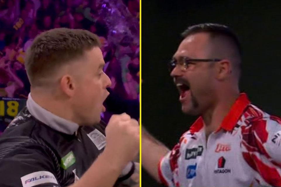 You are currently viewing Damon Heta hits nine-dart finish and even opponent celebrates £60k prize just as much