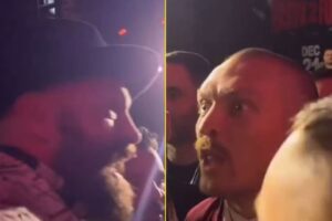 Read more about the article Close-up footage reveals everything that was said during heated 11-minute Oleksandr Usyk vs Tyson Fury staredown