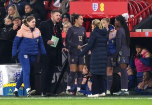 Read more about the article Bizarre admin gaffe sees Lucy Bronze barred from entering pitch as substitute